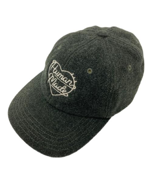 HUMAN MADE（ヒューマンメイド）HUMAN MADE (ヒューマンメイド) 6 パネル ウール キャップ　帽子 グリーン サイズ:実寸参照の古着・服飾アイテム