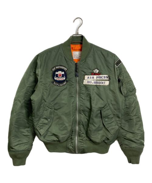 ALPHA（アルファ）ALPHA (アルファ) MA-1 コアスペック フライトジャケット カーキ サイズ:Mの古着・服飾アイテム
