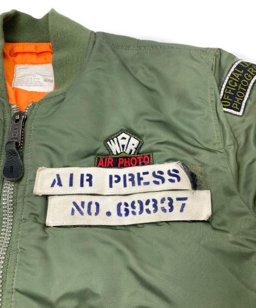 ALPHA（アルファ）ALPHA (アルファ) MA-1 コアスペック フライトジャケット カーキ サイズ:Mの古着・服飾アイテム