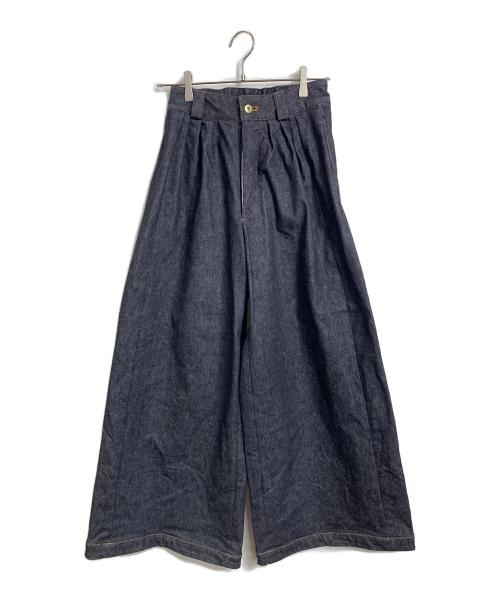 Lig.（リグドット）Lig. (リグドット) wide denim デニムワイドパンツ インディゴ サイズ:Mの古着・服飾アイテム