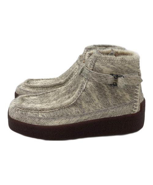 FOOT INDUSTRY（フットインダストリー）FOOT INDUSTRY (フットインダストリー) IRENISA (イレニサ) MOCCASIN SNEAKERS　モカシン ホワイト×ブラウン/HORSE サイズ:42の古着・服飾アイテム