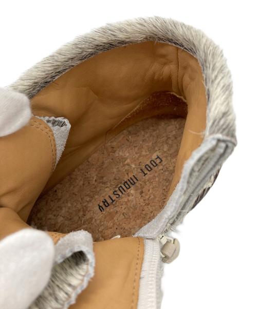 FOOT INDUSTRY（フットインダストリー）FOOT INDUSTRY (フットインダストリー) IRENISA (イレニサ) MOCCASIN SNEAKERS　モカシン ホワイト×ブラウン/HORSE サイズ:42の古着・服飾アイテム