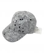 kijima takayukiキジマタカユキ）の古着「ASHI PRINT 6PANEL CAP」｜ホワイト×ブラック