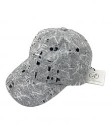 kijima takayuki（キジマタカユキ）の古着「ASHI PRINT 6PANEL CAP」｜ホワイト×ブラック