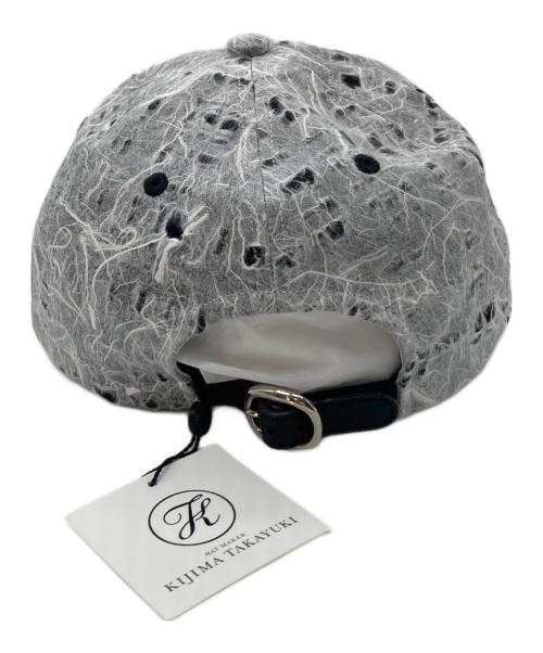 kijima takayuki（キジマタカユキ）KIJIMA TAKAYUKI (キジマタカユキ) ASHI PRINT 6PANEL CAP ホワイト×ブラック サイズ:FREE 未使用品の古着・服飾アイテム