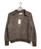 SUGARHILLシュガーヒル）の古着「MOHAIR PULLOVER SWEATER  スキッパーニット　モヘア プルオーバー セーター　日本製」｜ブラウン