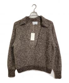 SUGARHILL（シュガーヒル）の古着「MOHAIR PULLOVER SWEATER  スキッパーニット　モヘア プルオーバー セーター　日本製」｜ブラウン