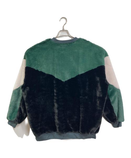 DISCOVERED（ディスカバード）DISCOVERED (ディスカバード) Far pullover  ファープルオーバー グリーン×ブラック×ホワイト サイズ:1の古着・服飾アイテム