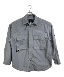 meanswhile（ミーンズワイル）の古着「Luggage L/S SH/Sumi  長袖シャツ　デザインシャツ　日本製」｜ブルー