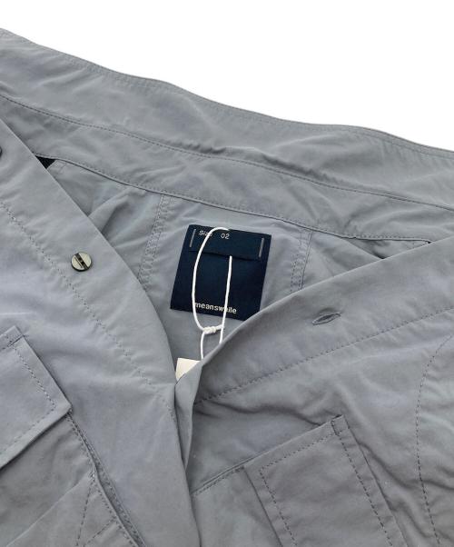 meanswhile（ミーンズワイル）meanswhile (ミーンズワイル) Luggage L/S SH/Sumi  長袖シャツ　デザインシャツ　日本製 ブルー サイズ:02の古着・服飾アイテム