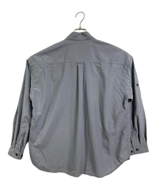 meanswhile（ミーンズワイル）meanswhile (ミーンズワイル) Luggage L/S SH/Sumi  長袖シャツ　デザインシャツ　日本製 ブルー サイズ:02の古着・服飾アイテム
