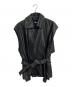 Blanc YM（ブランワイエム）の古着「Leather Short Trench Vest レザーベスト　別注」｜ブラック