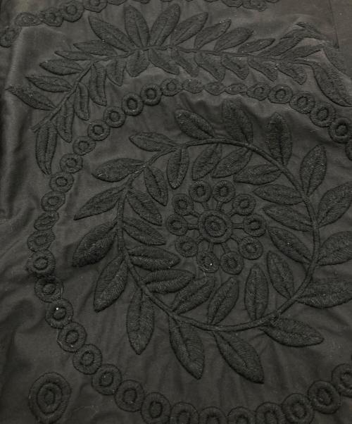 MaxMara（マックスマーラ）MaxMara (マックスマーラ) スキッパーシャツ　刺繍シャツ ブラック サイズ:実寸参照の古着・服飾アイテム