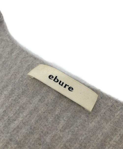 ebure（エブール）EBURE (エブール) シャギーフォックス Vネックニットプルオーバー　シルク混ニット グレー サイズ:FREEの古着・服飾アイテム