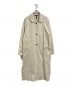 sarah paciniサラ パチーニ）の古着「ロングコート　ステンカラーコート　イタリア製」｜アイボリー