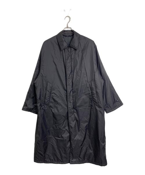 STEVEN ALAN（スティーブンアラン）STEVEN ALAN (スティーブンアラン) PERTEXナイロン中綿入りバルマカーン  ナイロンコート　ロングコート ブラック サイズ:Lの古着・服飾アイテム