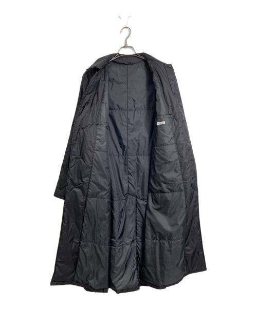 STEVEN ALAN（スティーブンアラン）STEVEN ALAN (スティーブンアラン) PERTEXナイロン中綿入りバルマカーン  ナイロンコート　ロングコート ブラック サイズ:Lの古着・服飾アイテム