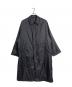 STEVEN ALAN（スティーブンアラン）の古着「PERTEXナイロン中綿入りバルマカーン  ナイロンコート　ロングコート」｜ブラック