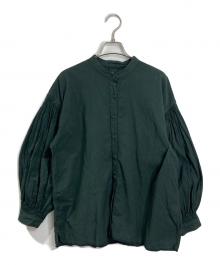 maison de soil（メゾンドソイル）の古着「VINTAGE LOOM HEAVY COTTON WITH SELVEDGE コットンシャツ」｜グリーン