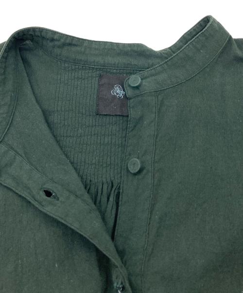 maison de soil（メゾンドソイル）maison de soil (メゾンドソイル) VINTAGE LOOM HEAVY COTTON WITH SELVEDGE コットンシャツ グリーン サイズ:1の古着・服飾アイテム