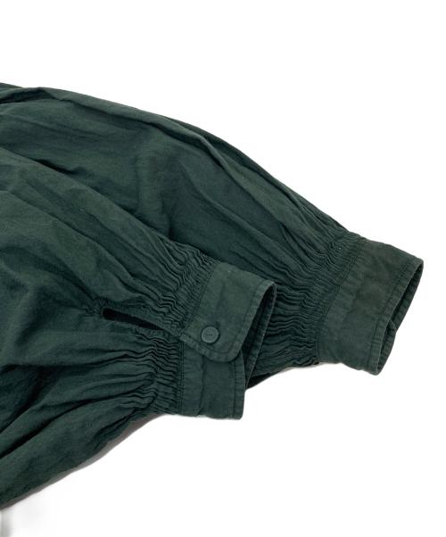 maison de soil（メゾンドソイル）maison de soil (メゾンドソイル) VINTAGE LOOM HEAVY COTTON WITH SELVEDGE コットンシャツ グリーン サイズ:1の古着・服飾アイテム