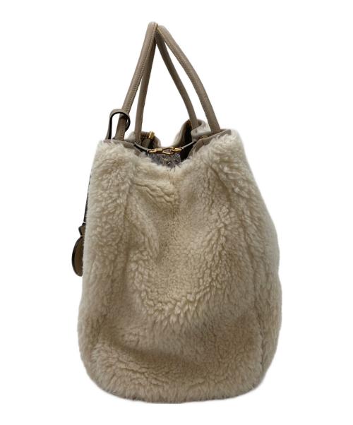 Kate Spade（ケイトスペード）Kate Spade (ケイトスペード) エブリシング レーシング ストライプ フォウ シアリング ミディアムトート　付属品欠品 アイボリー サイズ:実寸参照の古着・服飾アイテム