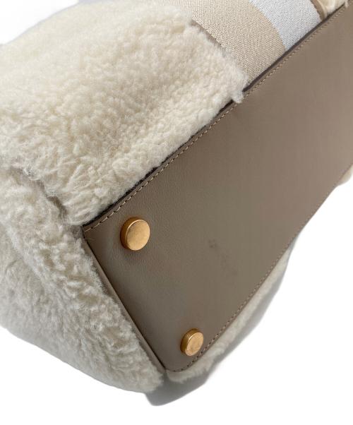 Kate Spade（ケイトスペード）Kate Spade (ケイトスペード) エブリシング レーシング ストライプ フォウ シアリング ミディアムトート　付属品欠品 アイボリー サイズ:実寸参照の古着・服飾アイテム