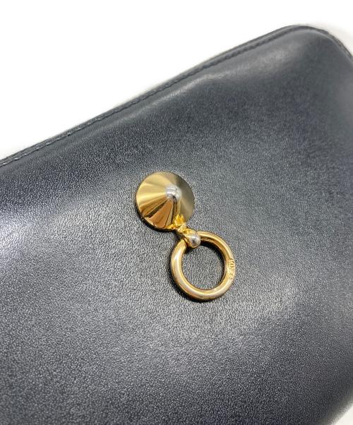 FENDI（フェンディ）FENDI (フェンディ) ラウンドファスナー財布　長財布 ブラック サイズ:実寸参照の古着・服飾アイテム