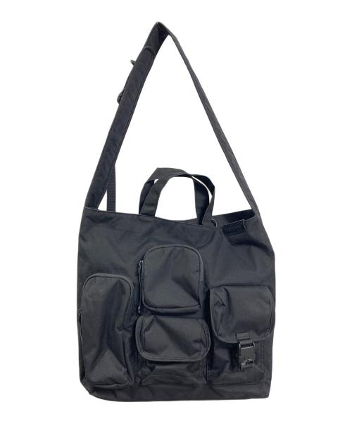 BAGJACK（バッグジャック）BAGJACK (バッグジャック) MULTI POCKETS 2WAY TOTE  マルチ ポケット 2ウェイ トート トートバッグ　ショルダーバッグ　通勤　通学 ブラック サイズ:実寸参照の古着・服飾アイテム