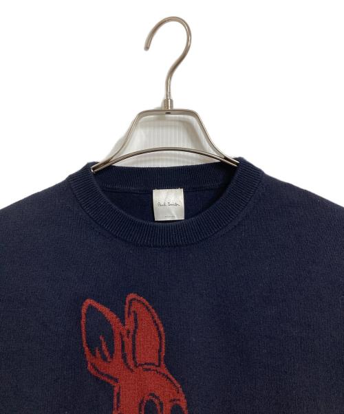 PAUL SMITH（ポールスミス）Paul Smith (ポールスミス) クルーネックニット　長袖ニット　 レッド×ブラック サイズ:Mの古着・服飾アイテム