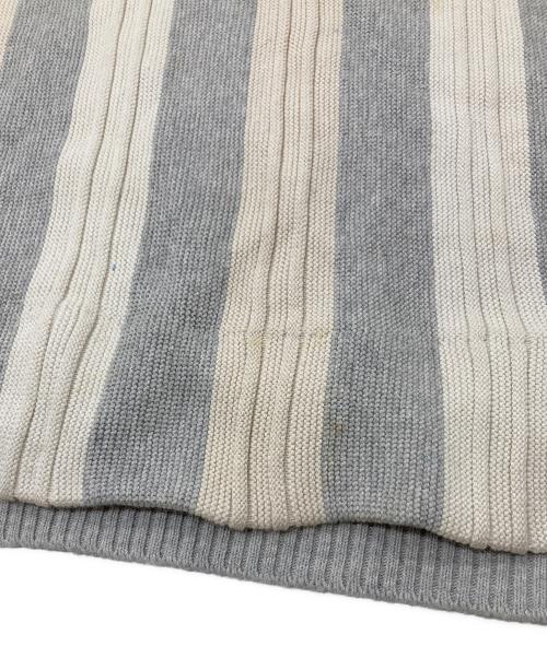 Y's for men（ワイズフォーメン）Y's for men (ワイズフォーメン) 【古着】90’S ストライプニット　コットンニット　長袖ニット　日本製　90年代 グレー×ベージュ サイズ:実寸参照の古着・服飾アイテム