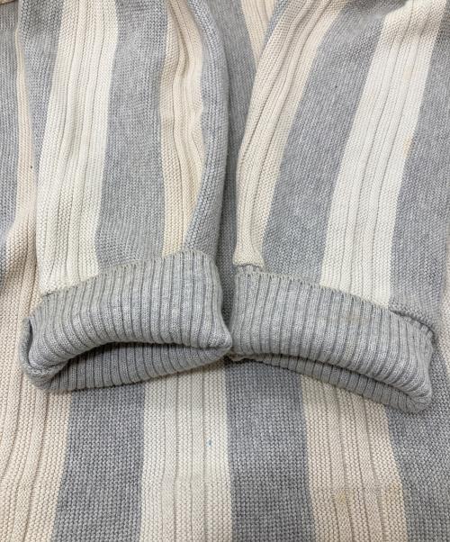 Y's for men（ワイズフォーメン）Y's for men (ワイズフォーメン) 【古着】90’S ストライプニット　コットンニット　長袖ニット　日本製　90年代 グレー×ベージュ サイズ:実寸参照の古着・服飾アイテム
