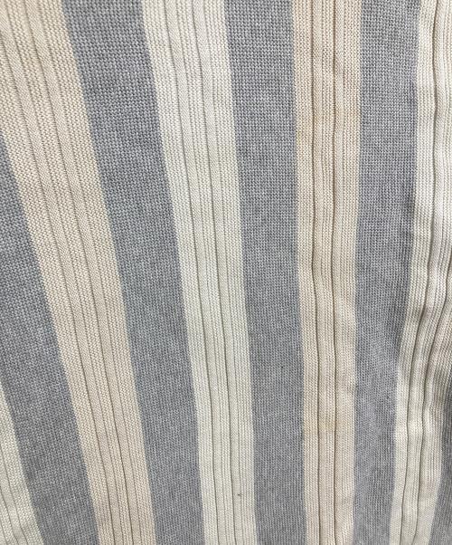 Y's for men（ワイズフォーメン）Y's for men (ワイズフォーメン) 【古着】90’S ストライプニット　コットンニット　長袖ニット　日本製　90年代 グレー×ベージュ サイズ:実寸参照の古着・服飾アイテム
