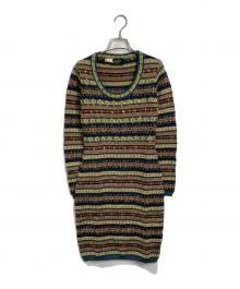 Jean Paul GAULTIER（ジャンポールゴルチェ）の古着「ニットワンピース　長袖ワンピース」｜ベージュ×ネイビー