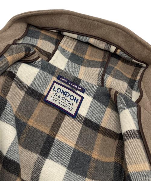 LONDON Tradition（ロンドントラディション）LONDON Tradition (ロンドントラディション) 裏地チェックダッフルコート　 ベージュ サイズ:34の古着・服飾アイテム