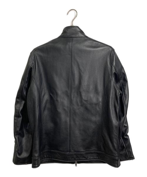 TETE HOMME（テット オム）TETE HOMME (テット オム) ラムレザーシングルライダースジャケット ブラック サイズ:LLの古着・服飾アイテム