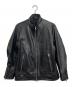 TETE HOMME（テット オム）の古着「ラムレザーシングルライダースジャケット」｜ブラック