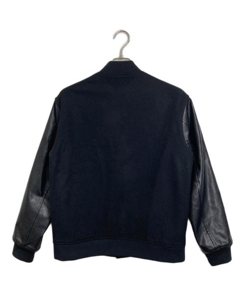 BEAUTY&YOUTH（ビューティーアンドユース）BEAUTY&YOUTH (ビューティーアンドユース) ブラックメルトン フェイクレザースタジャン ブラック サイズ:Mの古着・服飾アイテム