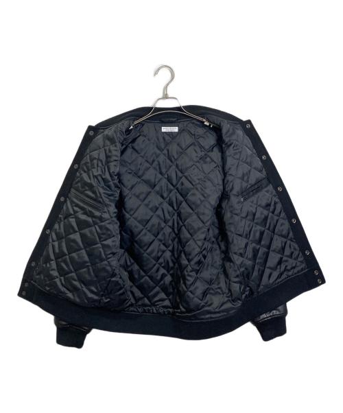 BEAUTY&YOUTH（ビューティーアンドユース）BEAUTY&YOUTH (ビューティーアンドユース) ブラックメルトン フェイクレザースタジャン ブラック サイズ:Mの古着・服飾アイテム