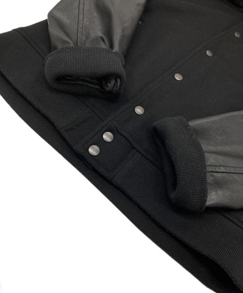 BEAUTY&YOUTH（ビューティーアンドユース）BEAUTY&YOUTH (ビューティーアンドユース) ブラックメルトン フェイクレザースタジャン ブラック サイズ:Mの古着・服飾アイテム