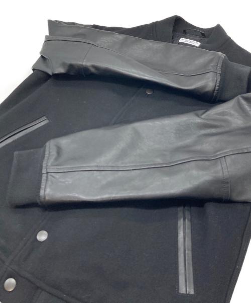 BEAUTY&YOUTH（ビューティーアンドユース）BEAUTY&YOUTH (ビューティーアンドユース) ブラックメルトン フェイクレザースタジャン ブラック サイズ:Mの古着・服飾アイテム