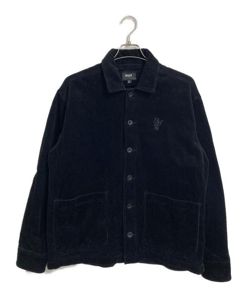 HUF（ハフ）HUF (ハフ) コーデュロイジャケット　コットンジャケット ブラック サイズ:Mの古着・服飾アイテム