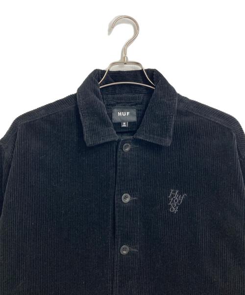 HUF（ハフ）HUF (ハフ) コーデュロイジャケット　コットンジャケット ブラック サイズ:Mの古着・服飾アイテム