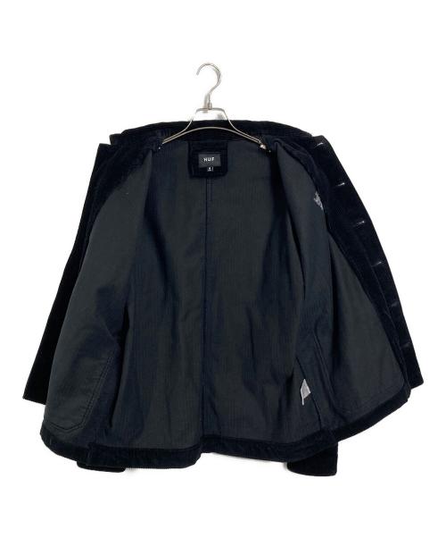 HUF（ハフ）HUF (ハフ) コーデュロイジャケット　コットンジャケット ブラック サイズ:Mの古着・服飾アイテム