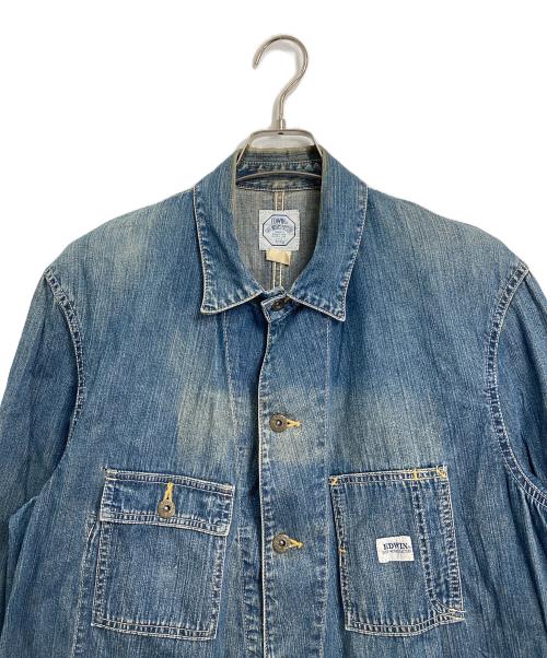 EDWIN（エドウィン）EDWIN (エドウィン) 【古着】90’S カバーオール　デニムジャケット　90年代 ブルー サイズ:Lの古着・服飾アイテム