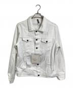 black circusブラックサーカス）の古着「デニムジャケット　カラーデニム　ホワイトデニム」｜ホワイト