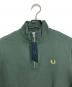 FRED PERRY (フレッドペリー) Half Zip Sweatshirt ジップアップスウェット グリーン サイズ:M 未使用品：10000円