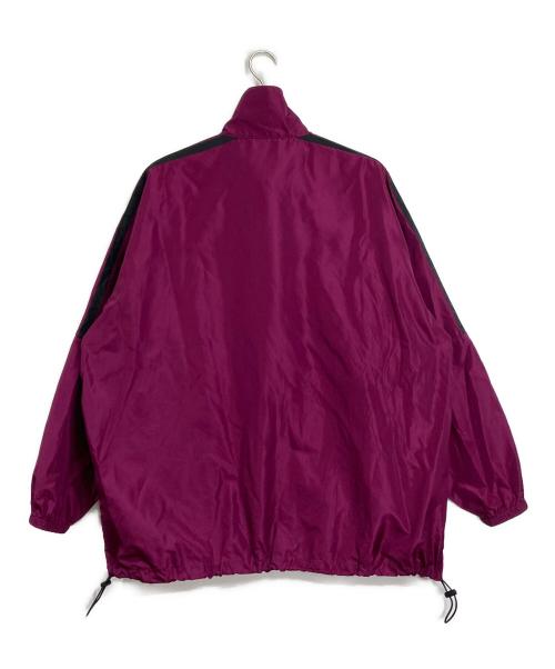 BALENCIAGA（バレンシアガ）BALENCIAGA (バレンシアガ) ロゴプリントトラックジャケット ロゴプリントポプリンシャツブルゾン パープル サイズ:44の古着・服飾アイテム