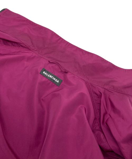 BALENCIAGA（バレンシアガ）BALENCIAGA (バレンシアガ) ロゴプリントトラックジャケット ロゴプリントポプリンシャツブルゾン パープル サイズ:44の古着・服飾アイテム