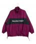 BALENCIAGA（バレンシアガ）の古着「ロゴプリントトラックジャケット ロゴプリントポプリンシャツブルゾン」｜パープル